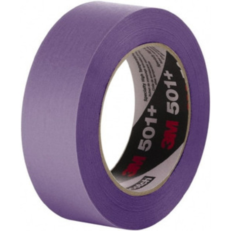 3M 100mm Wide x 55 m Purple Crepe Paper Masking Tape Rubber Adhesive, 33 Lb/In Tensile Strength, Series 501+ 7100088493 – 39154448