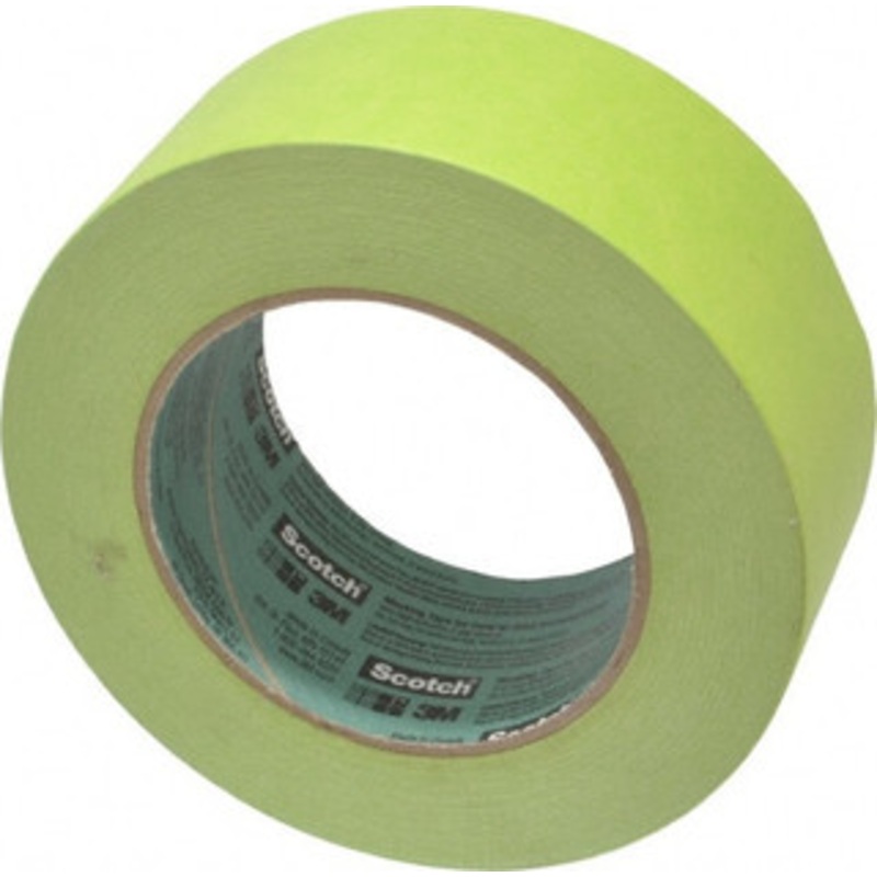 3M 2 Wide x 180 ft. Long x 6 mil Green Crepe Paper Masking Tape Rubber Adhesive, 24 Lb/In Tensile Strength, Series 2060 7000126658 – 06887079