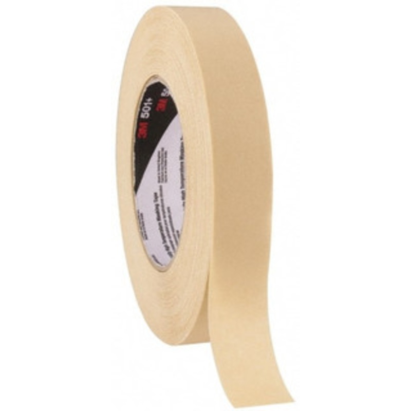 3M 24mm Wide x 55 m x 7.3 mil Tan Paper Masking Tape Rubber Adhesive, 26 Lb/In Tensile Strength, Series 501+ 7000138486 – 66282856