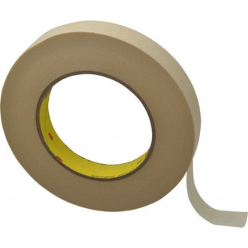 3M 3/4 Wide x 180 ft. Long x 6.3 mil Tan Paper Masking Tape Rubber Adhesive, 27 Lb/In Tensile Strength, Series 232 7000048942 – 00322123
