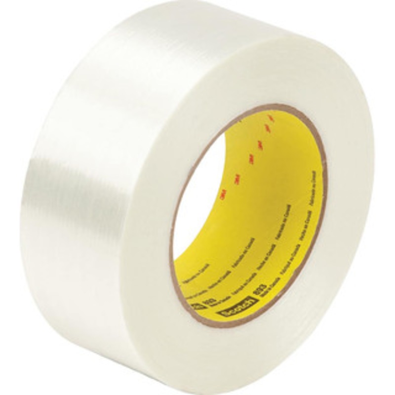 3M Filament & Strapping Tape, Type: Industrial Tape, Color: Transparent, Width (mm): 48, Length: 55, Thickness (mil): 6, Tensile Strength: 300 (Pounds) 00021200398469 – 79530358