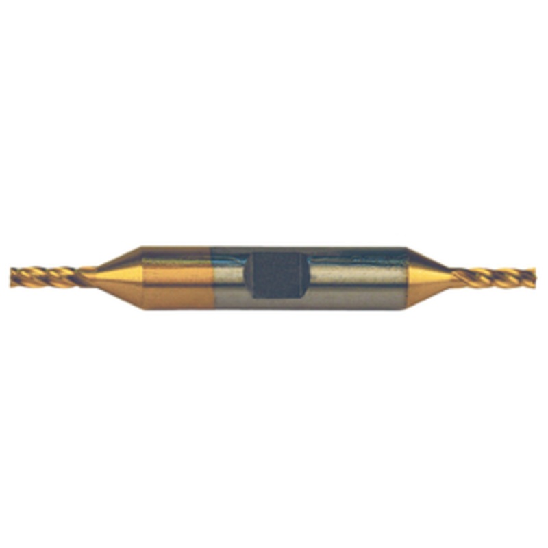 Precise TiN Coated H.S.S. 7/32 Size Finishing End Mill, 3/8 Shank Diameter