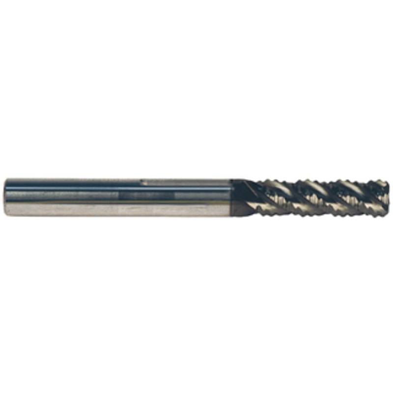 PROMAX Tools 4 Flute Solid Carbide nACRo Coated Roughing End Mill, 1/2 Size & Shank Diameter, 1-1/4 Length of Cut, 0.060 Corner Radius, 3 Overall Length