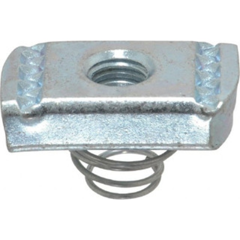 Thomas & Betts Steel Short Spring Strut Nut 3/8 Bolt, Used with Thomas & Betts Channel Type B Only B-100-3/8 – 54055165