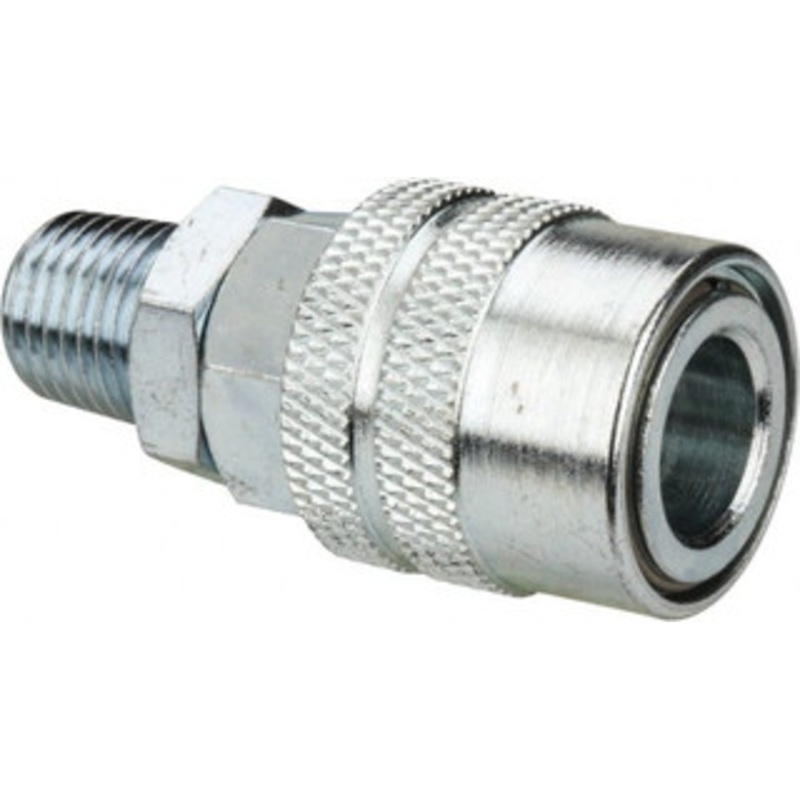 Value Collection 5 Piece 1/4 Body 1/4 NPT 215 psi Zinc Industrial Pneumatic Coupling Plug Set Contains 5 Male Couplers 2311082531JP – 60192507