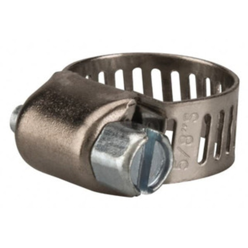 Value Collection SAE Size 4, 1/4 to 5/8 Diam, Stainless Steel/Carbon Steel Worm Drive Clamp 5/16 Wide, Material Grade 301 XM01B0616 – 40778755