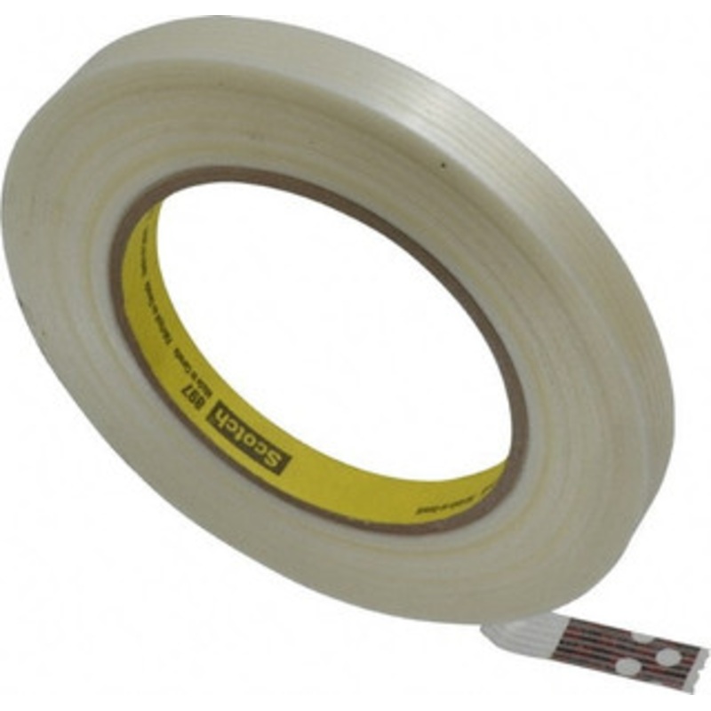 3M 1/2 x 60 Yd Clear Rubber Adhesive Packaging Tape Polypropylene Film Backing, 6 mil Thick, 170 Lb Tensile Strength, Series 897 7000123440 – 00320085