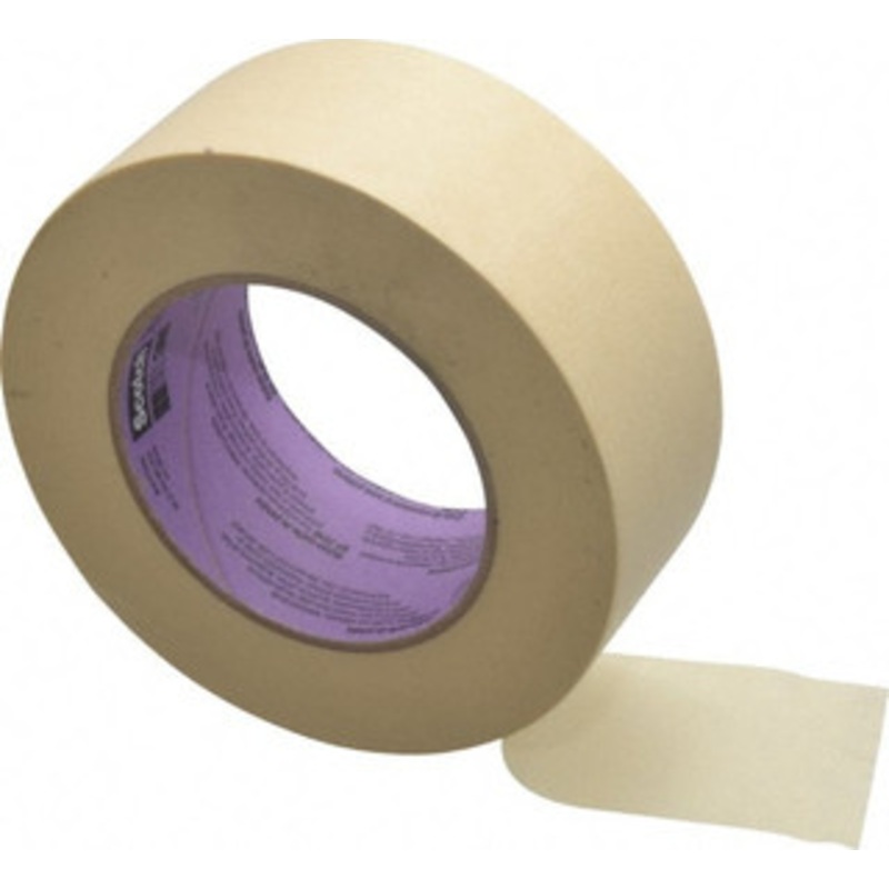 3M 2 Wide x 180 ft. Long x 5.5 mil Tan Paper Masking Tape Rubber Adhesive, 23 Lb/In Tensile Strength, Series 2040 7100009459 – 06886964