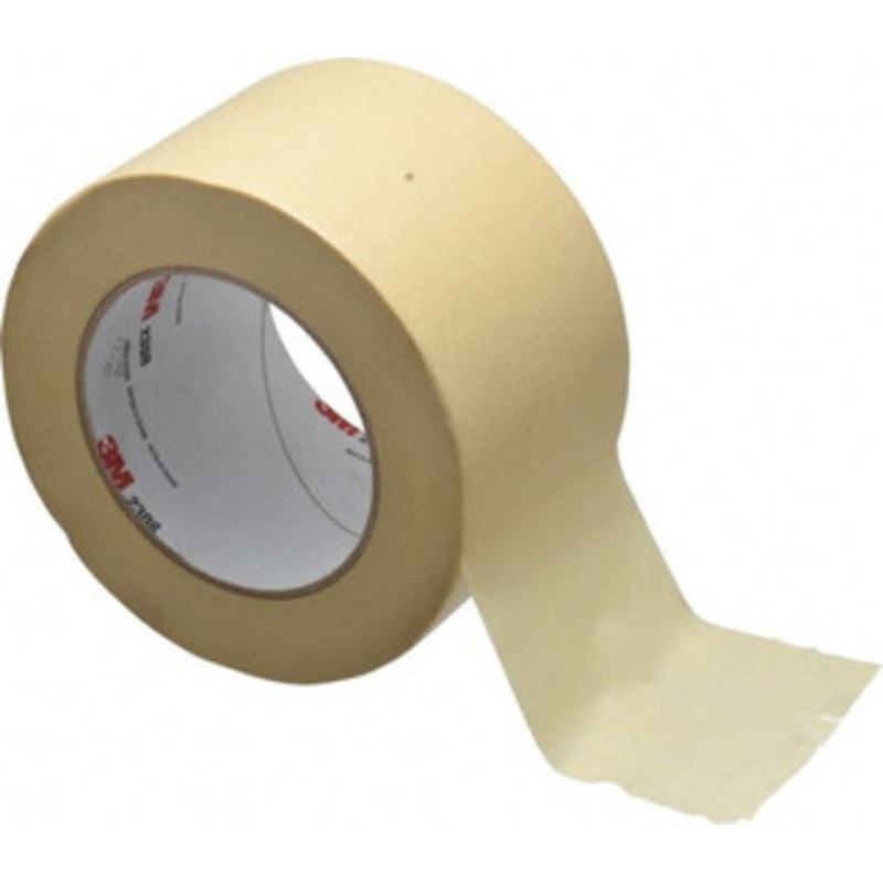 3M 3 Wide x 180 ft. Long x 5.3 mil Tan Paper Masking Tape Rubber Adhesive, 22 Lb/In Tensile Strength, Series 2308 7000123881 – 06269971
