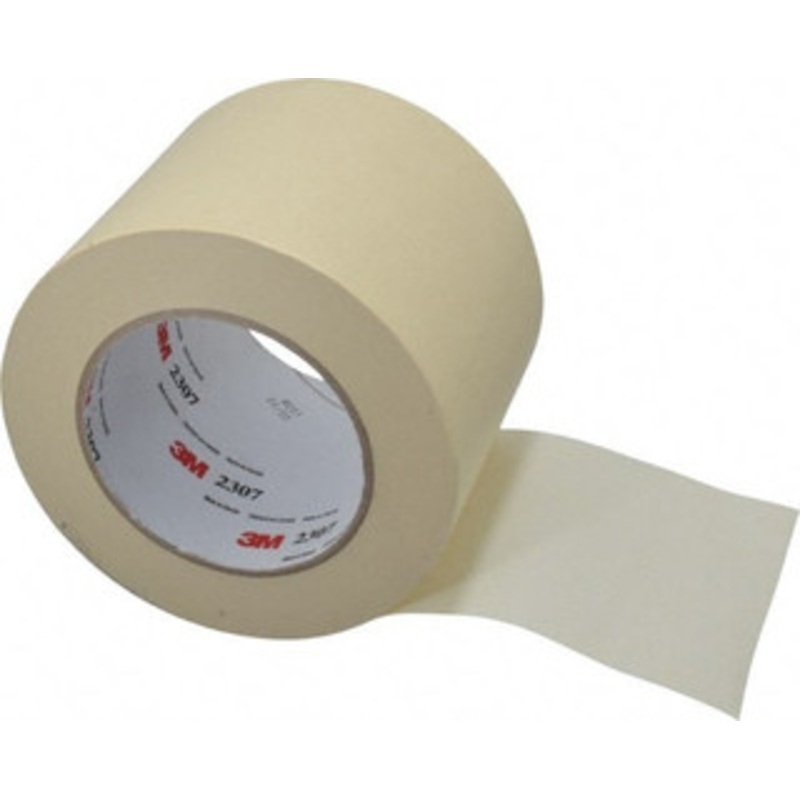 3M 4 Wide x 180 ft. Long x 5.2 mil Tan Paper Masking Tape Rubber Adhesive, 23 Lb/In Tensile Strength, Series 2307 7000123726 – 06269914