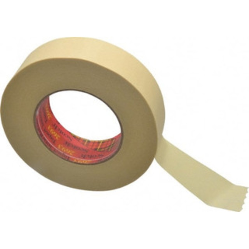 3M 1-1/2 Wide x 180 ft. Long x 7.9 mil Tan Paper Masking Tape Rubber Adhesive, 29 Lb/In Tensile Strength, Series 2693 7000088380 – 06270441