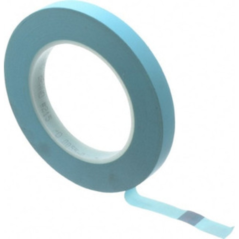 3M 1/2 Wide x 180 ft. Long x 4.8 mil Blue Polypropylene Film Masking Tape Rubber Adhesive, 15 Lb/In Tensile Strength, Series 215 7100026182 – 06269476