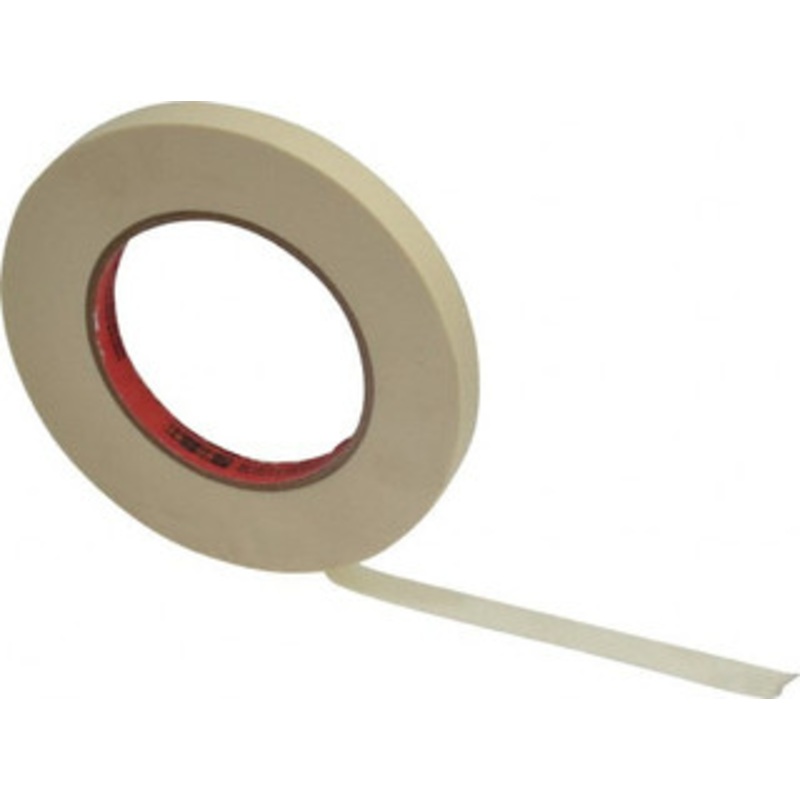 3M 1/2 Wide x 180 ft. Long x 6 mil Tan Paper Masking Tape Rubber Adhesive, 27 Lb/In Tensile Strength, Series 213 7100019551 – 06269369