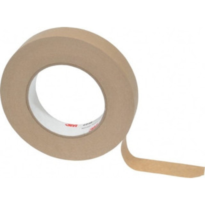 3M 1 Wide x 180 ft. Long x 6.7 mil Tan Paper Masking Tape Rubber Adhesive, 36 Lb/In Tensile Strength, Series 2515 7100048110 – 04583050