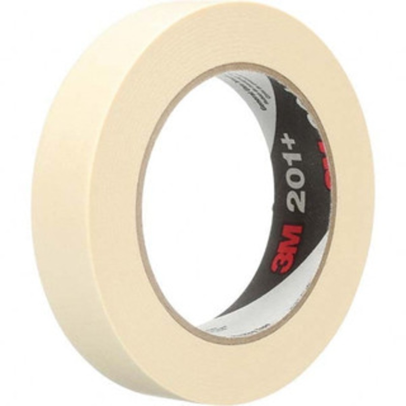 3M 144mm Wide x 55 m x 4.4 mil Tan Crepe Paper Masking Tape Rubber Adhesive, 19 Lb/In Tensile Strength 7100031484 – 15991987