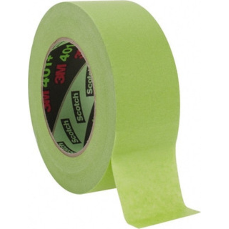 3M 2 Wide x 180 ft. Long x 6.7 mil Green Paper Masking Tape Rubber Adhesive, 25 Lb/In Tensile Strength, Series 401+/233+ 7000124898 – 06269617
