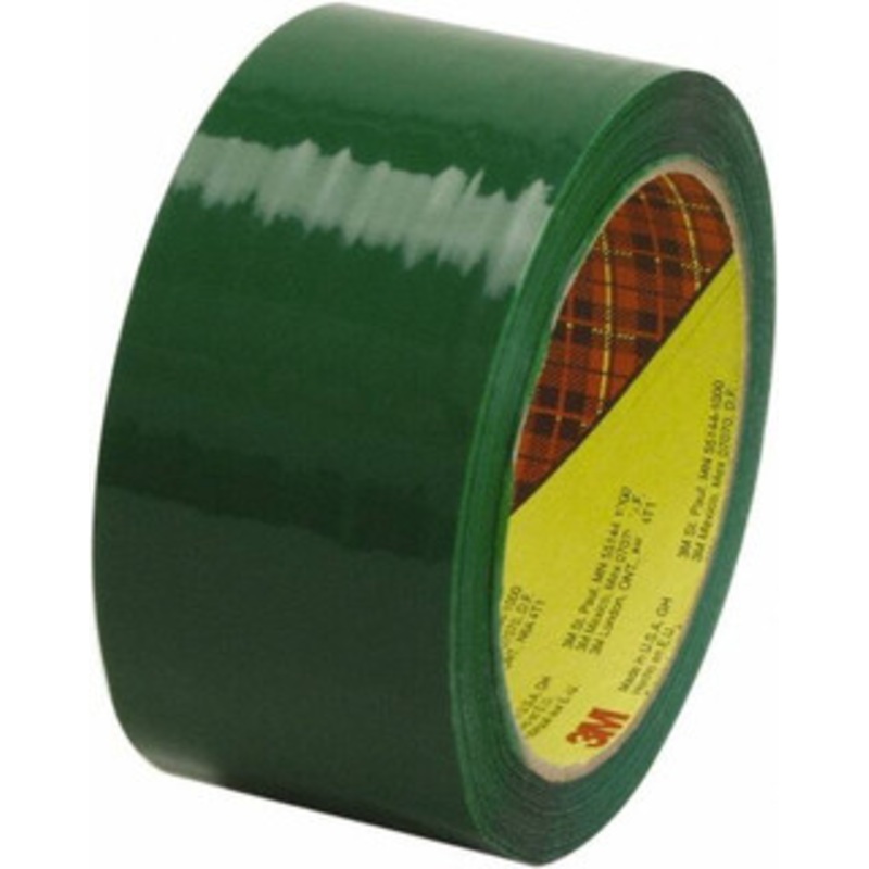3M 2 x 55 Yd Green Rubber Adhesive Sealing Tape Polypropylene Film Backing, 2.5 mil Thick, 60 Lb Tensile Strength, Series 373 7000123636 – 77630770