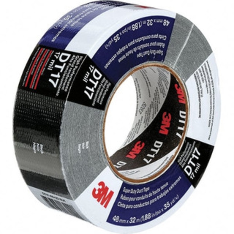 3M 32m x 2 x 17 mil Black Polyethylene Film Duct Tape Rubber Adhesive 7100158390 – 50672476