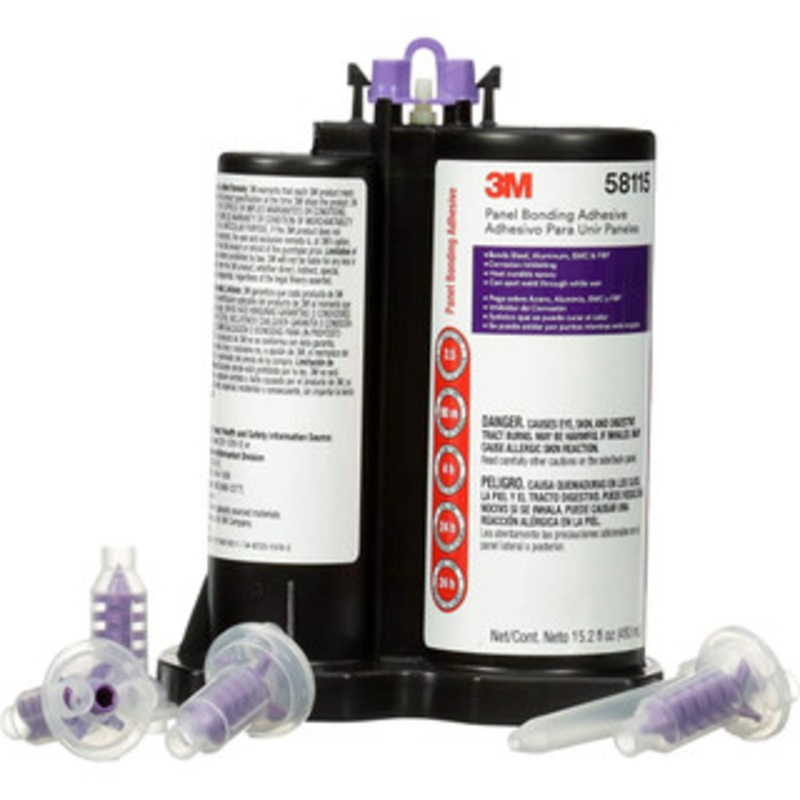 3M Epoxy & Structural Adhesives, Container Size Range: 1 oz. 15.9 oz., Container Size: 450 mL, Container Type: Cartridge, Working Time (Minutes): 90, Color: Black 00076308581152 – 55302665