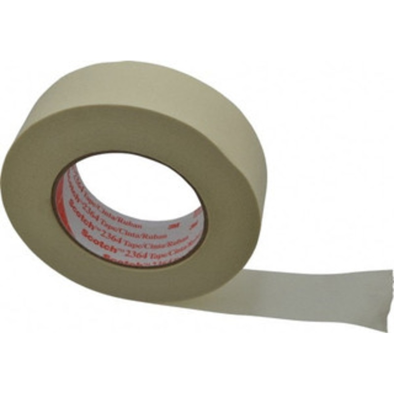 3M 1-1/2 Wide x 180 ft. Long x 6.5 mil Tan Paper Masking Tape Rubber Adhesive, 24 Lb/In Tensile Strength, Series 2364 7000088384 – 06270250