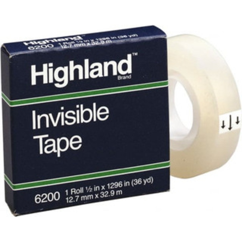 3M 1/2 x 36 Yd Clear Acrylic Adhesive Transparent Tape Acetate Backing, 1.5 mil Thick 7010380169 – 75156489