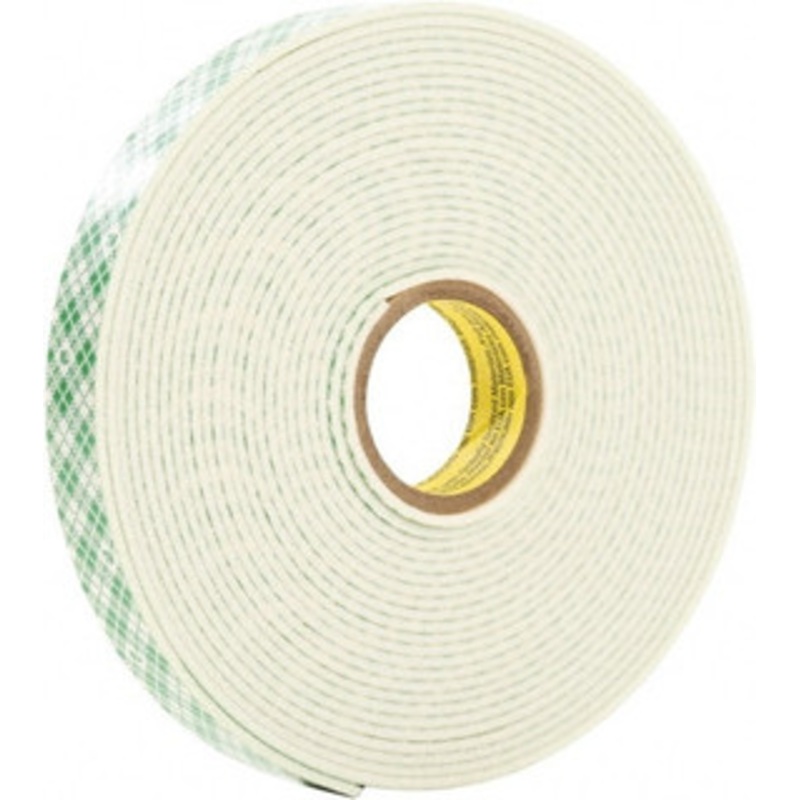 3M 1/2 x 5 Yd Acrylic Adhesive Double Sided Tape 0.04 Thick, Urethane Foam Liner, Series 4026W 7010313222 – 36478972