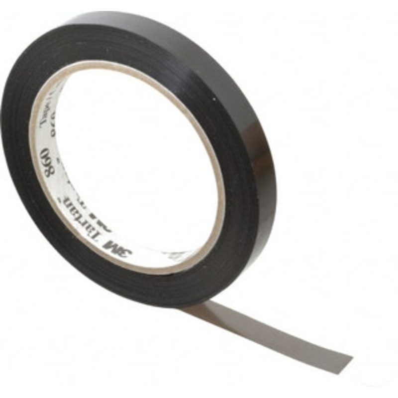 3M 1/2 x 60 Yd Black Rubber Adhesive Strapping Tape Polypropylene Film Backing, 2.8 mil Thick, 110 Lb Tensile Strength, Series 860 7000095390 – 65364127