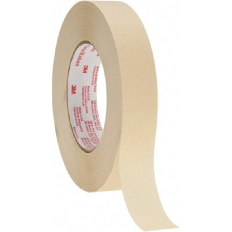 3M 1 Wide x 180 ft. Long x 7.2 mil Tan Paper Masking Tape Rubber Adhesive, 28 Lb/In Tensile Strength, Series 2380 7000088414 – 06270326
