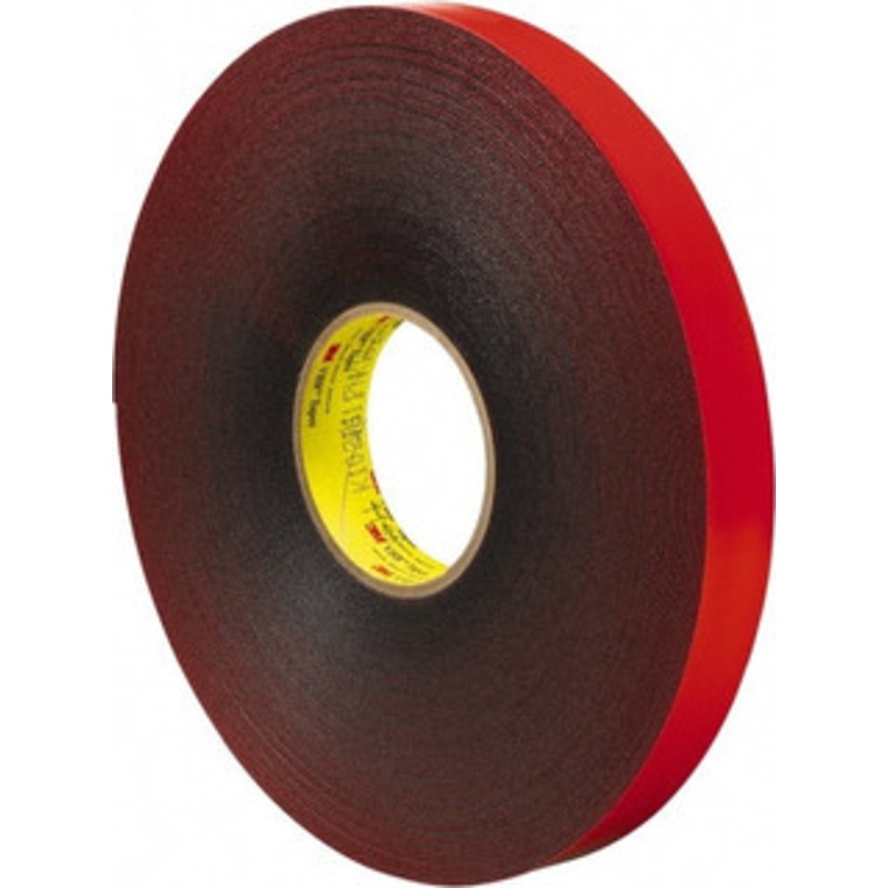 3M 1 x 36 Yd Acrylic Adhesive Double Sided Tape 45 mil Thick, Gray, Acrylic Foam Liner, Continuous Roll, Series 4611 7000123924 – 52632296