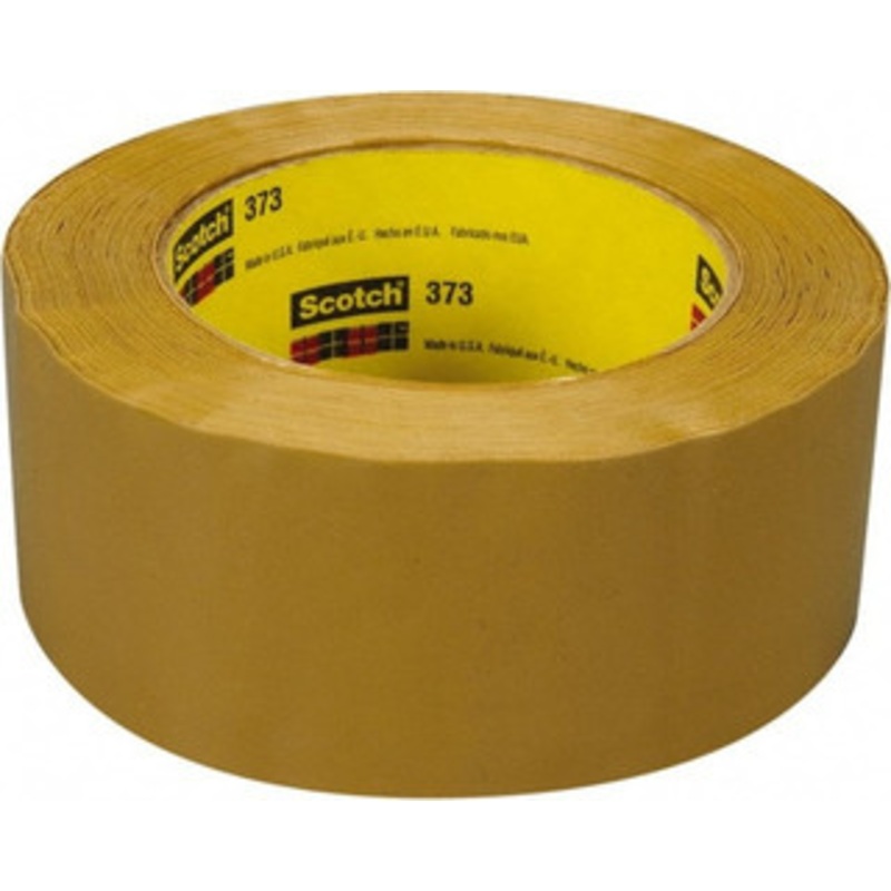 3M 2 x 110 Yd Natural (Color) Rubber Adhesive Sealing Tape Polypropylene Film Backing, 2.5 mil Thick, 60 Lb Tensile Strength, Series 373 7000123618 – 77630754