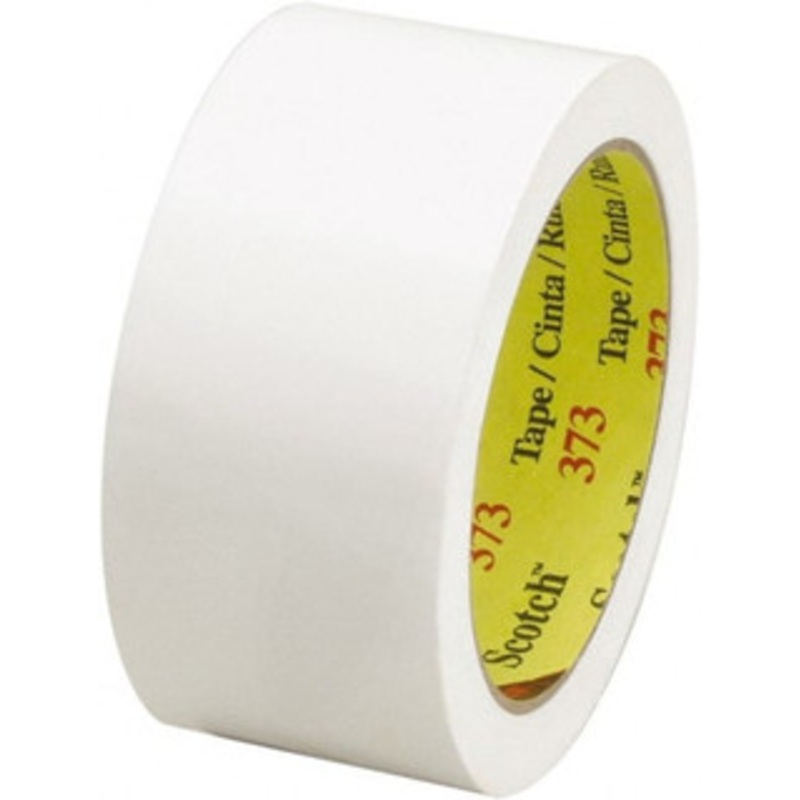 3M 2 x 55 Yd White Rubber Adhesive Sealing Tape Polypropylene Film Backing, 2.5 mil Thick, 60 Lb Tensile Strength, Series 373 7010334254 – 77630788