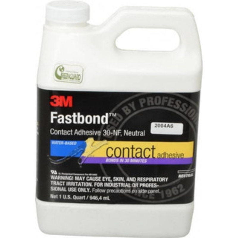 3M 32 oz Can Natural Contact Adhesive Series 30NF, 15 to 30 min Working Time, 4 hr Full Cure Time, Bonds to Cardboard, Ceramic, Fabric, Fiberglass, Foam, Glass, Leather, Metal, Plastic, Rubber, Vinyl & Wood 7000046567 – 00092825
