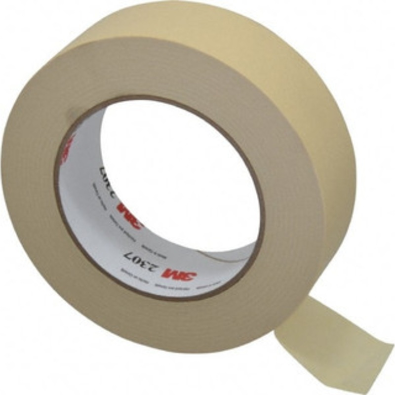 3M 1-1/2 Wide x 180 ft. Long x 5.2 mil Tan Paper Masking Tape Rubber Adhesive, 23 Lb/In Tensile Strength, Series 2307 7000123532 – 65364309