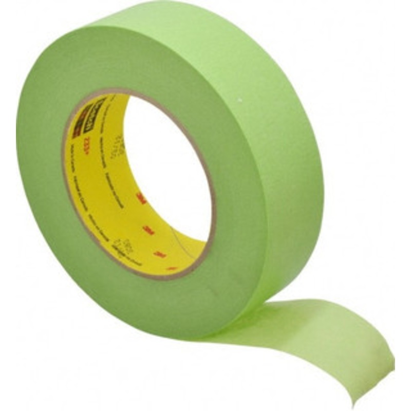 3M 1-1/2 Wide x 180 ft. Long x 6.7 mil Green Paper Masking Tape Rubber Adhesive, 25 Lb/In Tensile Strength, Series 401+/233+ 7000124897 – 06269609