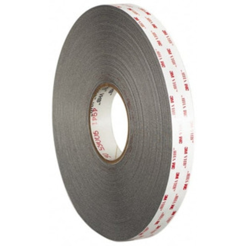 3M 1/2 x 36 Yd Acrylic Adhesive Double Sided Tape 45 mil Thick, Gray, Acrylic Foam Liner, Continuous Roll, Series 4941 7000123502 – 81784829