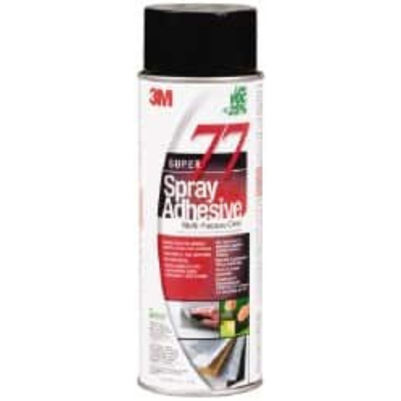 3M 24 oz Aerosol Clear Spray Adhesive High Tack, 205F Heat Resistance, 99 Sq Ft Coverage, Medium Strength Bond, 30 min Max Bonding Time, Flammable, Series 77 7100014109 – 54137302