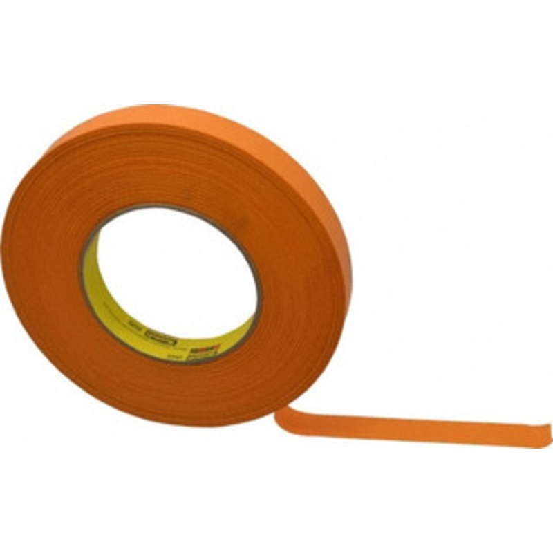 3M 3/4 Wide x 180 ft. Long x 9.5 mil Orange Paper Masking Tape Rubber Adhesive, 49 Lb/In Tensile Strength, Series 2525 7000088506 – 67778290
