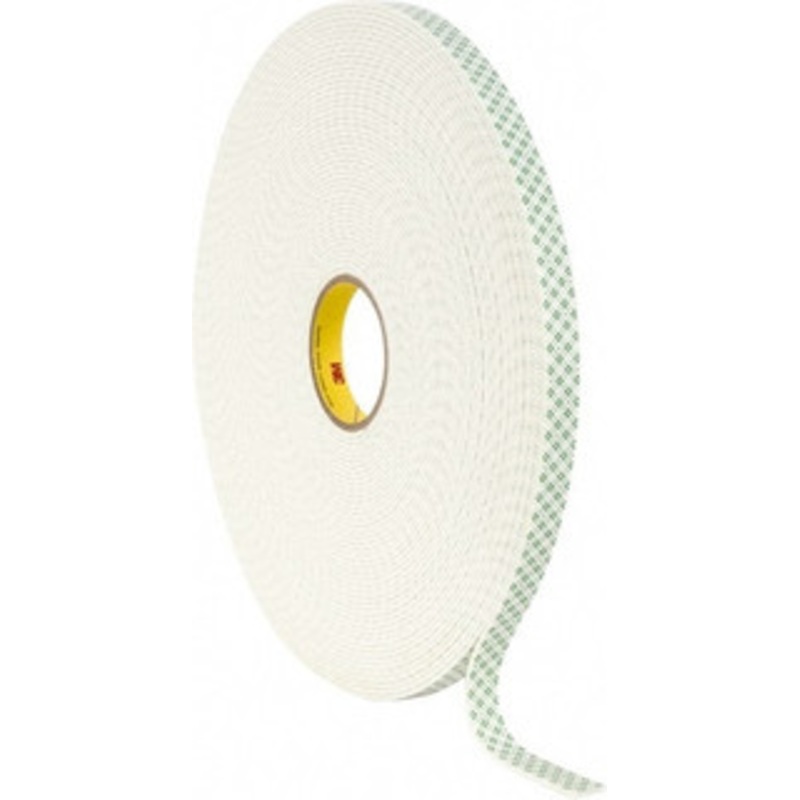 3M 3/4 x 36 Yd Acrylic Adhesive Double Sided Tape 1/8 Thick, Off-White, Urethane Foam Liner, Continuous Roll, Series 4008 7000048482 – 65364531