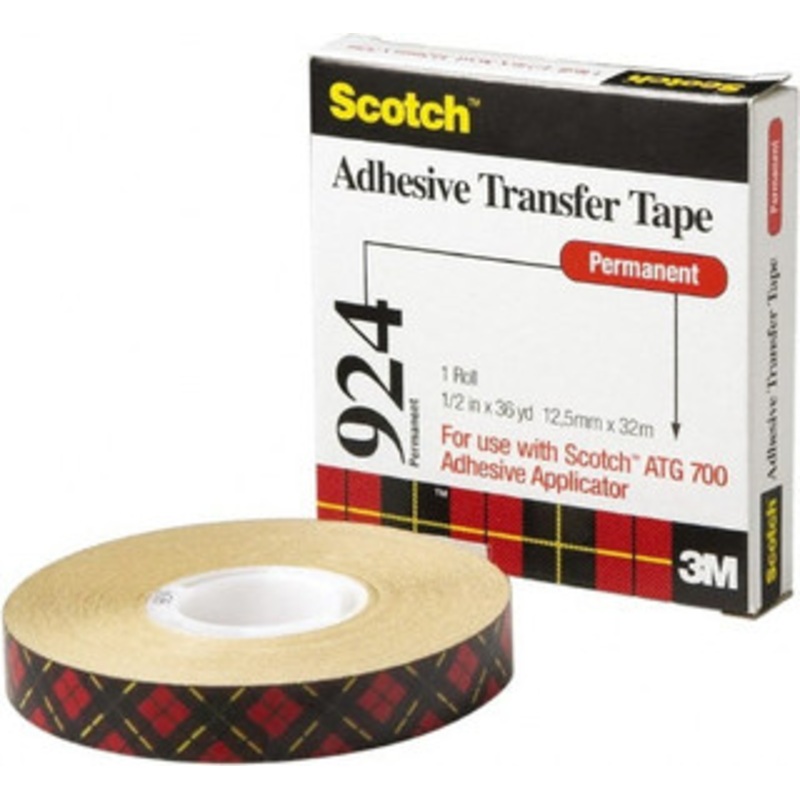 3M 36 Yds. Long x 1/2 Wide, Medium Strength Acrylic Adhesive Transfer Tape 2 mil Thick 7000047500 – 43325778