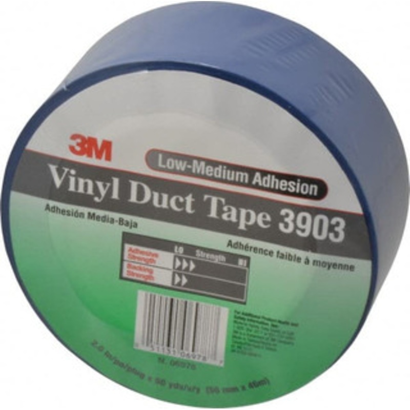 3M 50 Yd x 2 x 6.5 mil Blue Vinyl Duct Tape Rubber Adhesive, 13 Lb Tensile Strength, 200F Max, Series 3903 7100155016 – 65322984