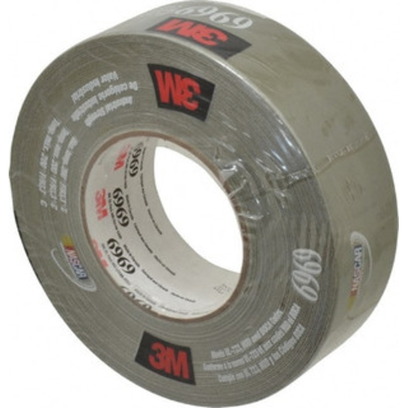 3M 55m x 2 x 10.7 mil Green Polyethylene Film Duct Tape Rubber Adhesive, 32 Lb Tensile Strength, 200F Max, Series 6969 7000123814 – 65368870