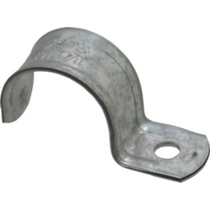 Thomas & Betts 1-1/4 Pipe, Steel, Zinc Plated Pipe or Conduit Strap 1 Mounting Hole TS104 – 54065032