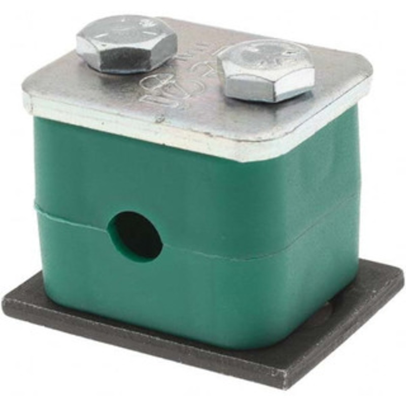 Value Collection 1.34 Wide x 1.30 High x 1.18 Deep, Polypropylene Single Vibration-Control Clamp Steel Plate, Mount with Standard A1-08-A – 51248763