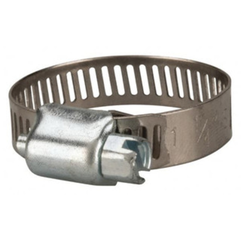 Value Collection SAE Size 12, 1/2 to 1-1/4 Diam, Stainless Steel/Carbon Steel Worm Drive Clamp 5/16 Wide, Material Grade 201 XM01B1432B – 40778789
