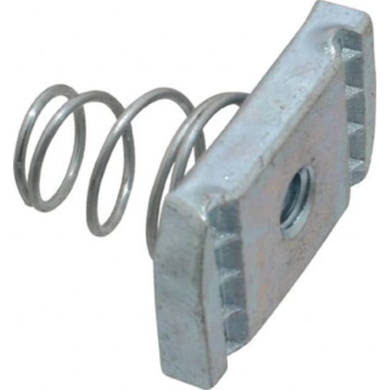 Thomas & Betts Steel Short Spring Strut Nut 1/4 Bolt, Used with Thomas & Betts Channel Type B Only B-100-1/4 – 54055157