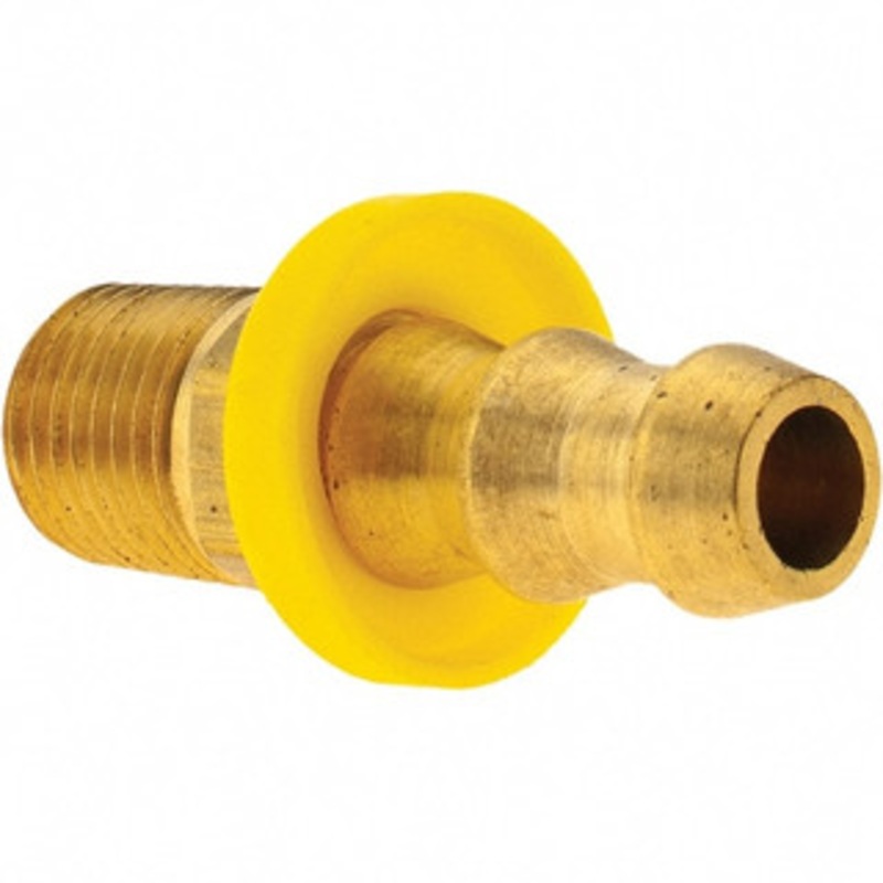 Value Collection 3/8 ID 1/4 NPT Barbed Push On Male Fitting Brass BD-11708-1 – 53580254