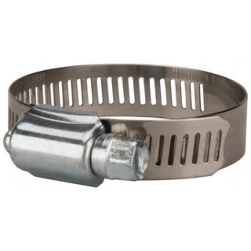 Value Collection SAE Size 32, 1-1/2 to 2-1/2 Diam, Stainless Steel/Carbon Steel Worm Drive Clamp 1/2 Wide, Material Grade 201 MS01B4064B – 40779654