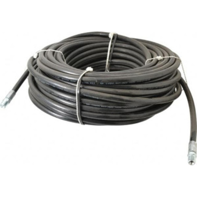 Value Collection 1/4 ID x 1/2 OD, 4,400 Working psi, Black Thermoplastic Polyurethane Sewer Hose 100 ft. Long, -40 to 160F Z09-00203 – 59814392