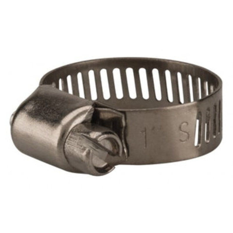 Value Collection SAE Size 8, 3/8 to 1 Diam, Stainless Steel Worm Drive Clamp 5/16 Wide, Material Grade 201 XM01D1125 – 40778888