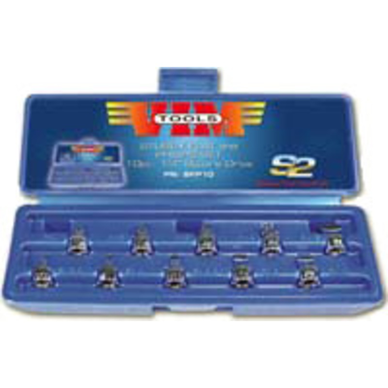 VIM Tools 1/4 Drive Stubby Flat Phillips Drive Set – VMSFP10